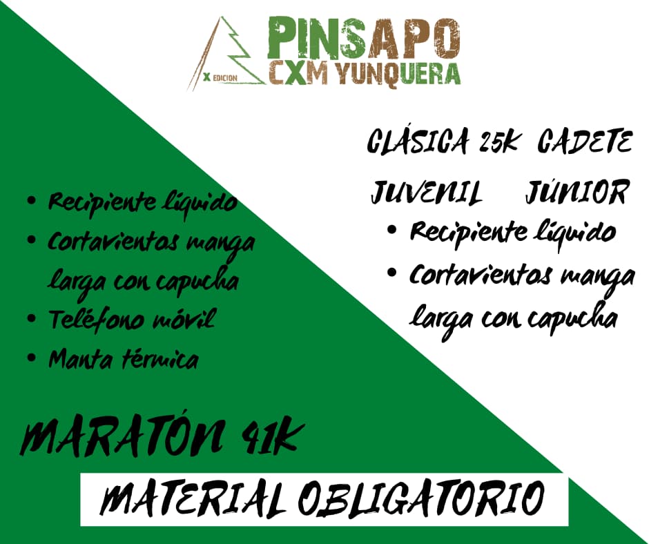 Material obligatorio Pinsapo Trail 2022
